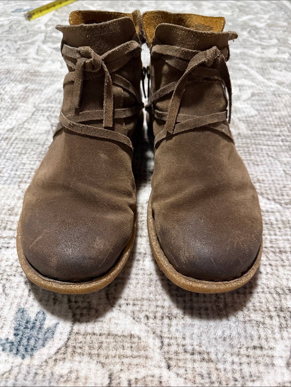 Born Women’s Brown Suede Chukka Boots with Side Zip - Picture 4 of 8